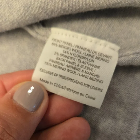 Tory Burch Gray V-Neck Knit Sweater. Used. Good Condition. - Picture 6 of 6